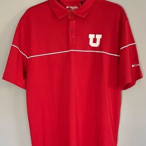 Columbia Men's Polo Shirt Utah “U” logo. New with tags. Short sleeve. Large